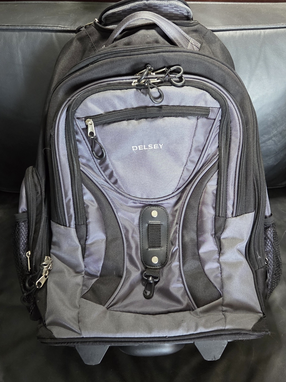 Delsey Black and Gray Professional Laptop Backpack